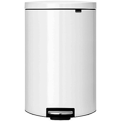 Brabantia Flatback Pedal Bin, 40L White Brabantia Flatback Pedal Bin, 40L White